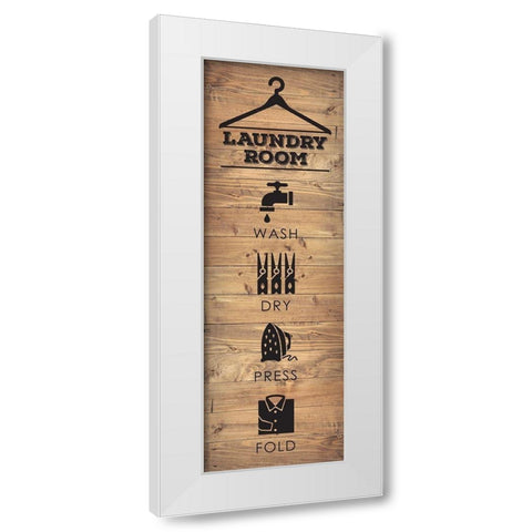 Laundry Natural 5 White Modern Wood Framed Art Print by Hogan, Melody