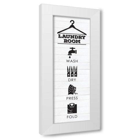 Laundry Shiplap 5 White Modern Wood Framed Art Print by Hogan, Melody