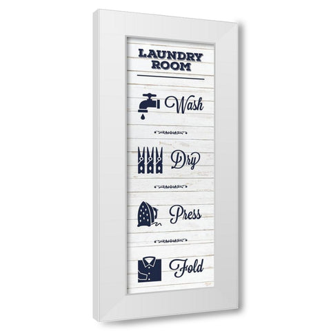 Laundry White Wood 2 White Modern Wood Framed Art Print by Hogan, Melody