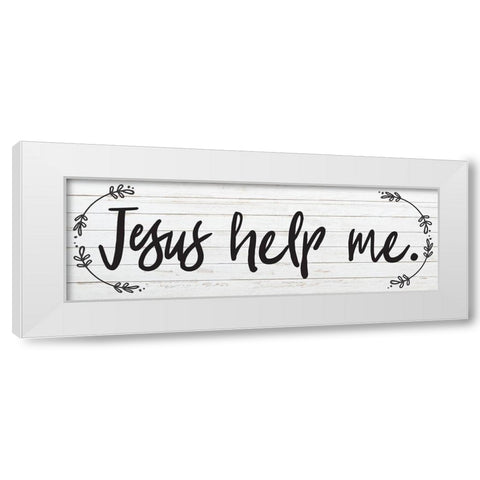 God Bless 4 White Modern Wood Framed Art Print by Hogan, Melody