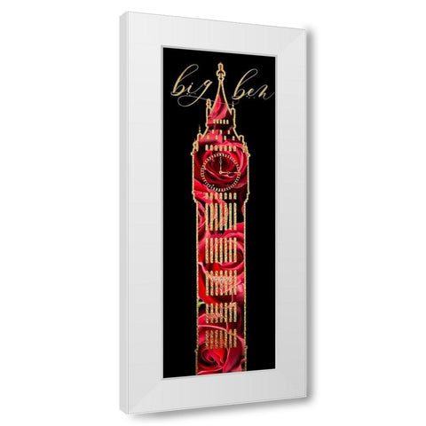 London Glam 1 White Modern Wood Framed Art Print by Hogan, Melody