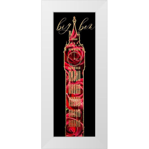 London Glam 1 White Modern Wood Framed Art Print by Hogan, Melody