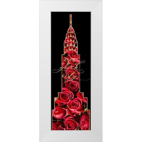 NYC Glam 1 White Modern Wood Framed Art Print by Hogan, Melody