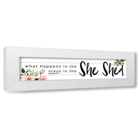 She Shet 3 White Modern Wood Framed Art Print by Hogan, Melody