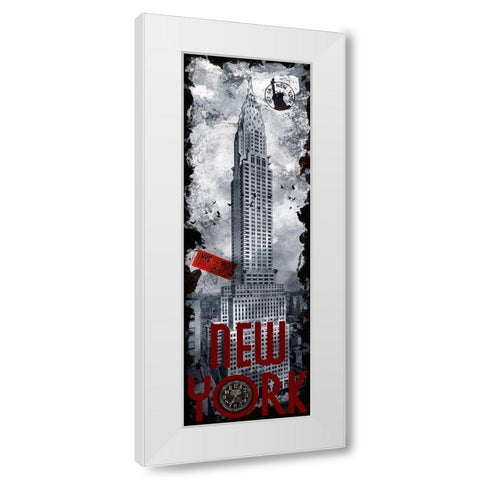 NYC Chrysler Building White Modern Wood Framed Art Print by Hogan, Melody