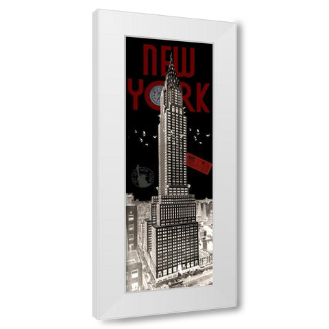 NYC Chrysler Building Inverse White Modern Wood Framed Art Print by Hogan, Melody