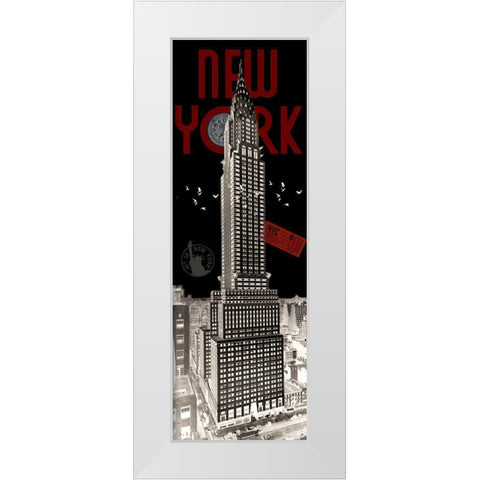 NYC Chrysler Building Inverse White Modern Wood Framed Art Print by Hogan, Melody