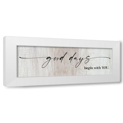 Good Days White Modern Wood Framed Art Print by Hogan, Melody