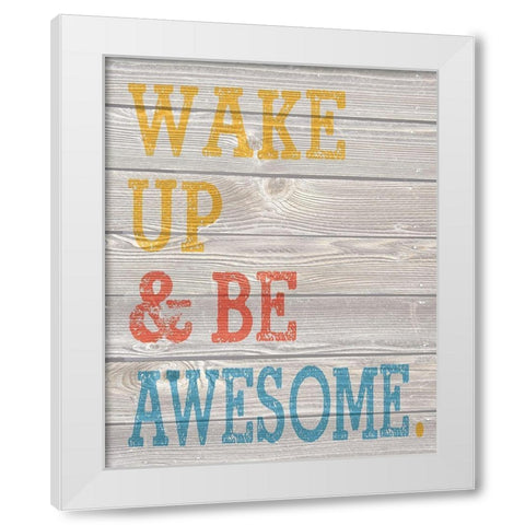 Wood Panel Typography 3 White Modern Wood Framed Art Print by Hogan, Melody