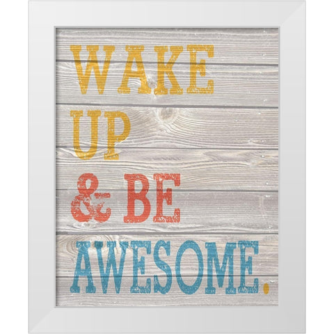 Wood Panel Typography 3 White Modern Wood Framed Art Print by Hogan, Melody