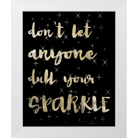 Your Sparkle White Modern Wood Framed Art Print by Hogan, Melody