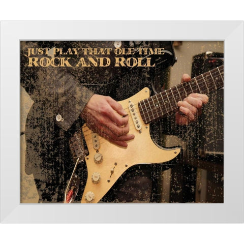 Grunge Musicians 1 White Modern Wood Framed Art Print by Hogan, Melody