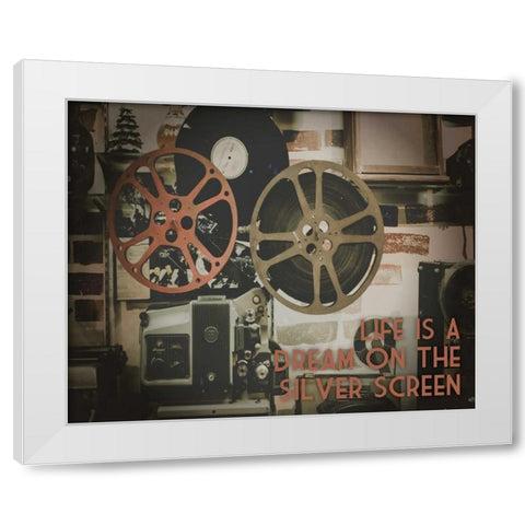 Silver Screen Cinema Pair 1 White Modern Wood Framed Art Print by Hogan, Melody