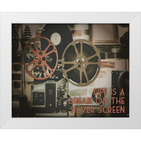 Silver Screen Cinema Pair 1 White Modern Wood Framed Art Print by Hogan, Melody
