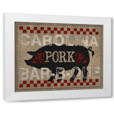 Carolina BBQ White Modern Wood Framed Art Print by Hogan, Melody