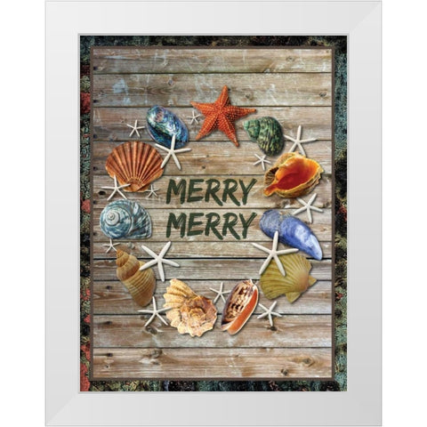 Merry Coastal 2 White Modern Wood Framed Art Print by Hogan, Melody