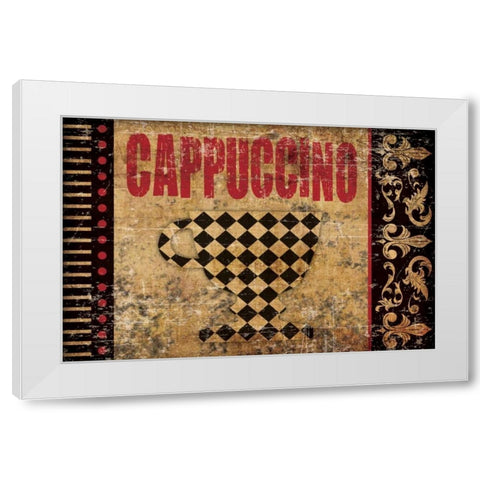 Cappuccino Fantastico 2 White Modern Wood Framed Art Print by Hogan, Melody