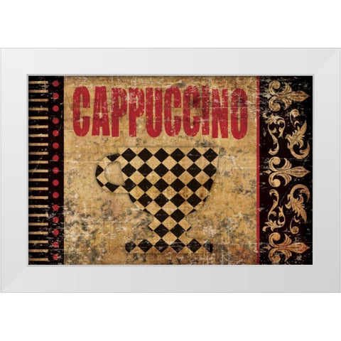 Cappuccino Fantastico 2 White Modern Wood Framed Art Print by Hogan, Melody