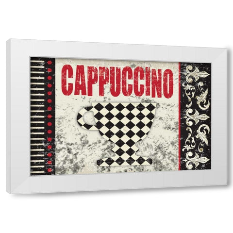 Cappuccino Fantastico 3 White Modern Wood Framed Art Print by Hogan, Melody
