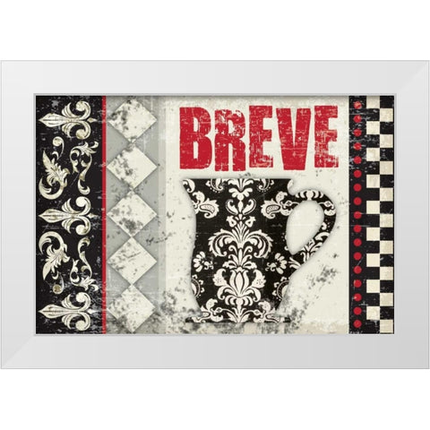 Breve Delicioso 3 White Modern Wood Framed Art Print by Hogan, Melody