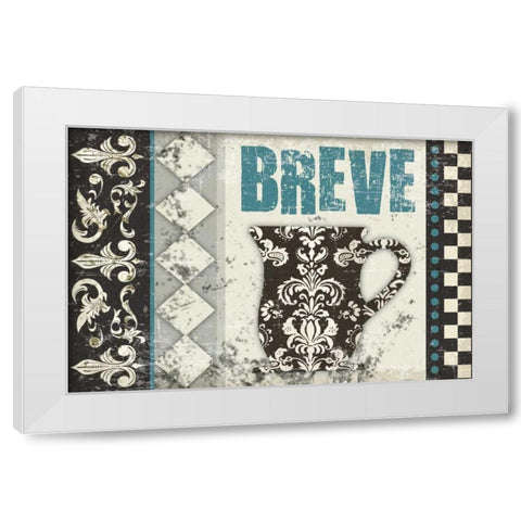 Breve Delicioso White Modern Wood Framed Art Print by Hogan, Melody