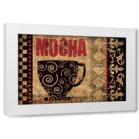 Mocha Chocolat 2 White Modern Wood Framed Art Print by Hogan, Melody