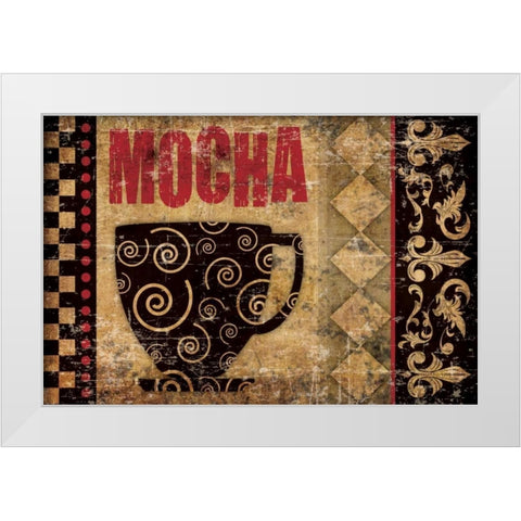 Mocha Chocolat 2 White Modern Wood Framed Art Print by Hogan, Melody
