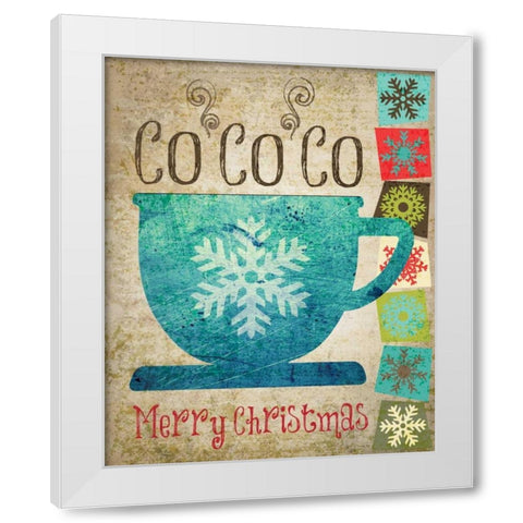 Christmas Kitchen 1 White Modern Wood Framed Art Print by Hogan, Melody