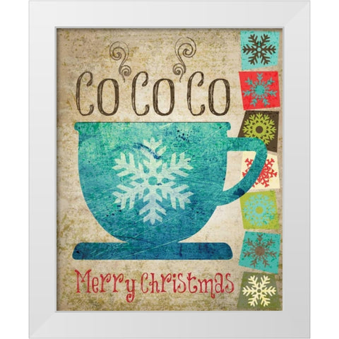 Christmas Kitchen 1 White Modern Wood Framed Art Print by Hogan, Melody