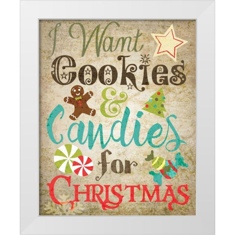 Christmas Kitchen 2 White Modern Wood Framed Art Print by Hogan, Melody