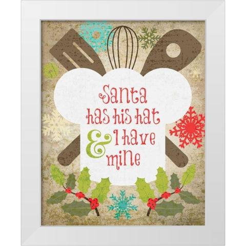 Christmas Kitchen 3 White Modern Wood Framed Art Print by Hogan, Melody