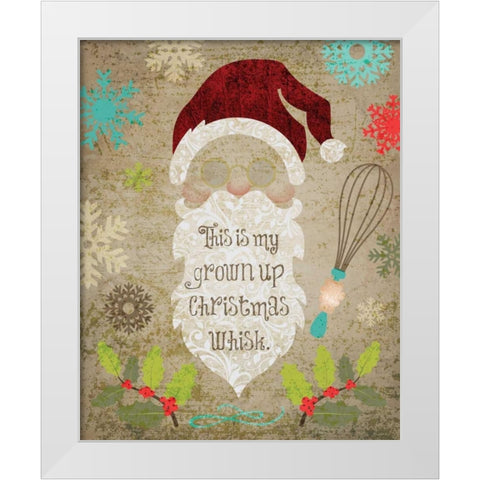 Santas Kitchen 1 White Modern Wood Framed Art Print by Hogan, Melody