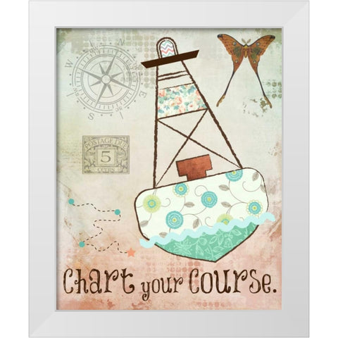 Vintage Sea 2 White Modern Wood Framed Art Print by Hogan, Melody