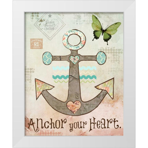 Vintage Sea 3 White Modern Wood Framed Art Print by Hogan, Melody