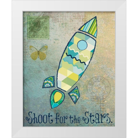 Vintage Space 1 White Modern Wood Framed Art Print by Hogan, Melody