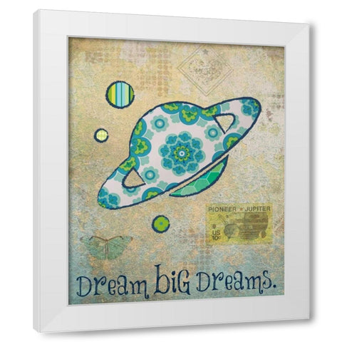 Vintage Space 2 White Modern Wood Framed Art Print by Hogan, Melody