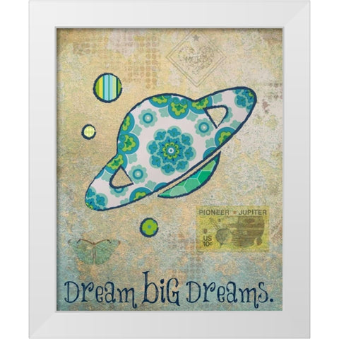 Vintage Space 2 White Modern Wood Framed Art Print by Hogan, Melody