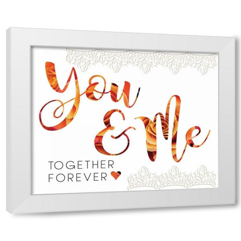 Wedding Typo Lace 4 White Modern Wood Framed Art Print by Hogan, Melody
