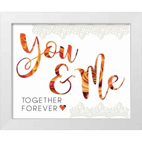 Wedding Typo Lace 4 White Modern Wood Framed Art Print by Hogan, Melody