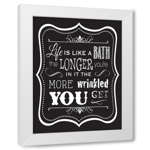 Bath Chalk 7 White Modern Wood Framed Art Print by Hogan, Melody