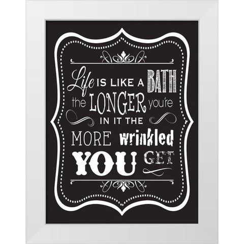 Bath Chalk 7 White Modern Wood Framed Art Print by Hogan, Melody