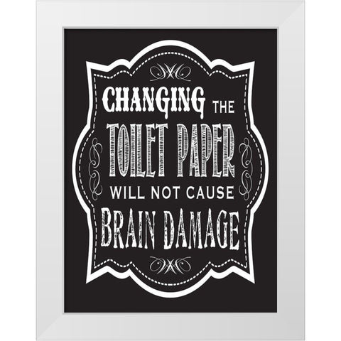 Bath Chalk 8 White Modern Wood Framed Art Print by Hogan, Melody