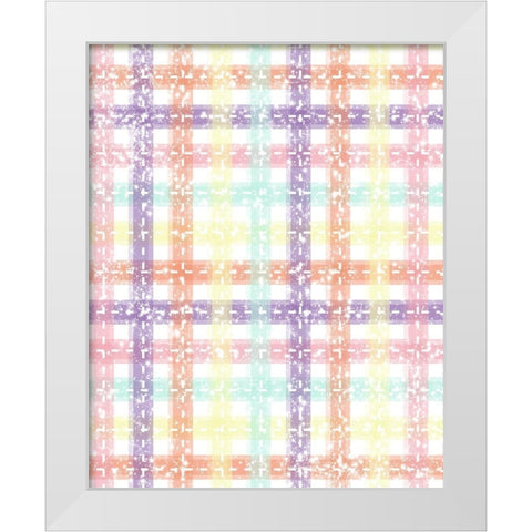 Unique Plaid White Modern Wood Framed Art Print by Hogan, Melody