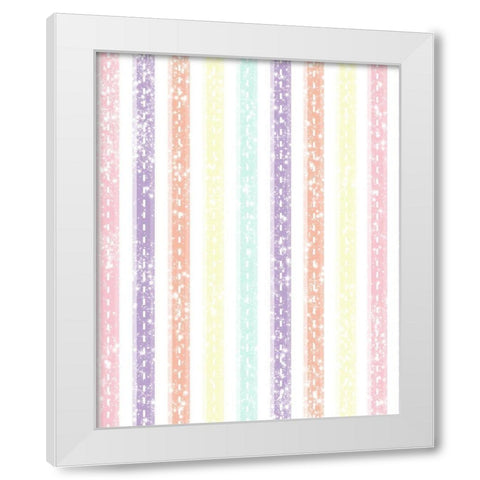 Unique Stripe White Modern Wood Framed Art Print by Hogan, Melody
