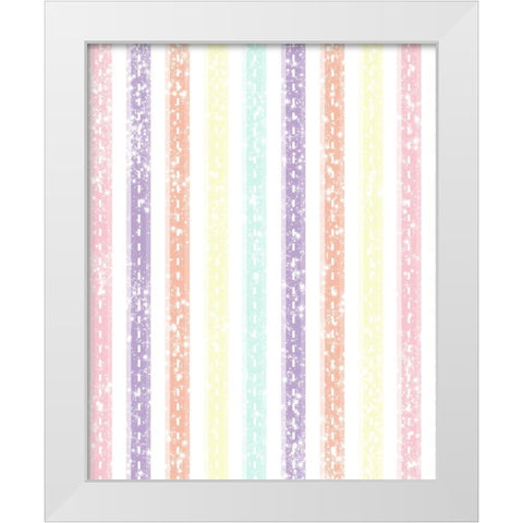 Unique Stripe White Modern Wood Framed Art Print by Hogan, Melody