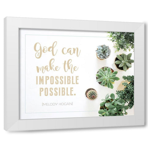 Impossible Possible White Modern Wood Framed Art Print by Hogan, Melody