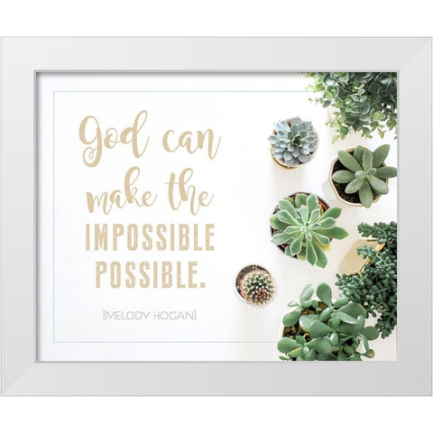 Impossible Possible White Modern Wood Framed Art Print by Hogan, Melody