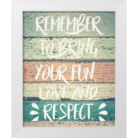 Love and Respect White Modern Wood Framed Art Print by Hogan, Melody
