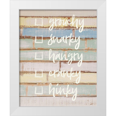 Funny Family 2 White Modern Wood Framed Art Print by Hogan, Melody