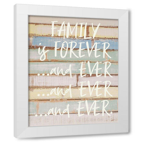 Funny Family 3 White Modern Wood Framed Art Print by Hogan, Melody